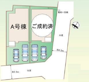 相模原市南区大野台4丁目　新築一戸建て　A号棟　全2棟の区画図|相模原市南区大野台4丁目　新築一戸建て　全2棟