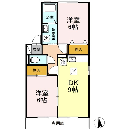 シャトレアン津高　A棟の間取り