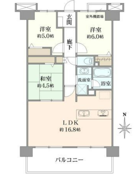 ルモングレース森之宮の間取り