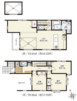 【間取り】 | 新築戸建　明石市大道町１丁目 | ２SLDK