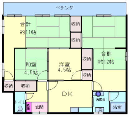 カシェット垂水の間取り