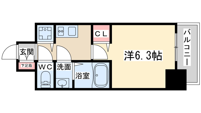 【間取り】 | プレサンス扇町駅前