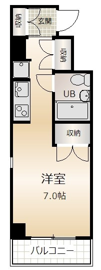 アルファ春日町 4階の間取り|◆間取りは１Rです。