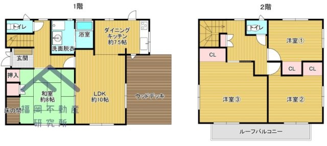 宗像市自由ヶ丘南３丁目　戸建ての間取り