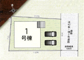秦野市渋沢第31　新築戸建　全1棟1号棟の区画図