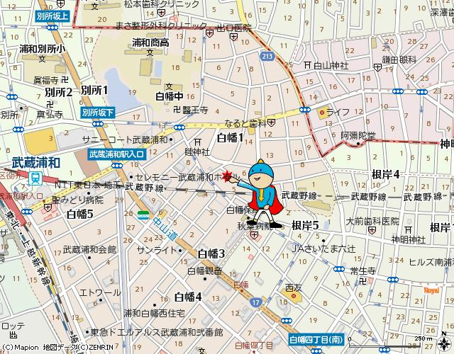 パークヒルズ武蔵浦和の地図