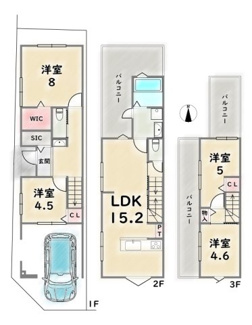 【間取り】 | 中京区西ノ京伯楽町