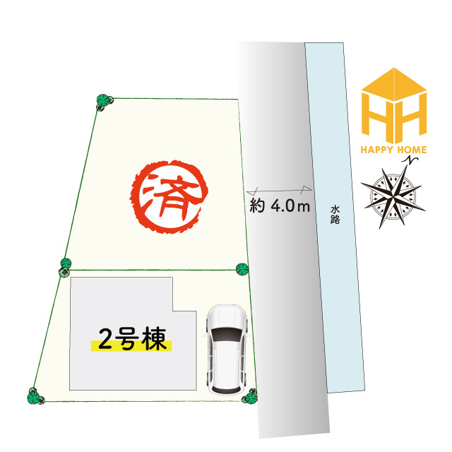 ブルーミングガーデン鈴原町8丁目新築戸建て│4LDK+駐車2台可の区画図|制震技術「TOEI Safety Damper」を搭載×耐震等級3級取得住宅│全3区画堂々完成いたしました◎