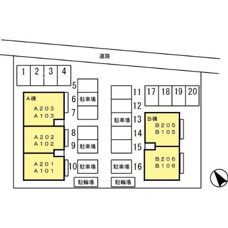 ウィルモア須屋　A棟の区画図