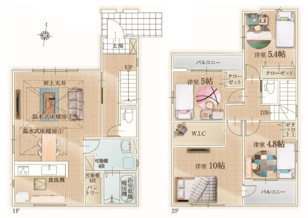 練馬区大泉学園町6丁目　土地42坪超　ハイグレード住宅　限定1棟の間取り|4LDK+WIC　土地面積139.30m2　建物面積101.42m2