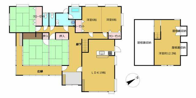八代郡氷川町野津の中古一戸建の間取り|間取図 