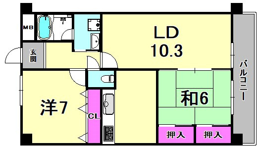 ソリオ北園田の間取り