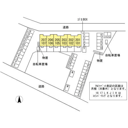 D-room大樹（タイジュ）の区画図