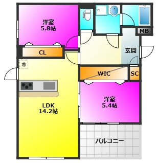 HEIRESS HIRAOの間取り