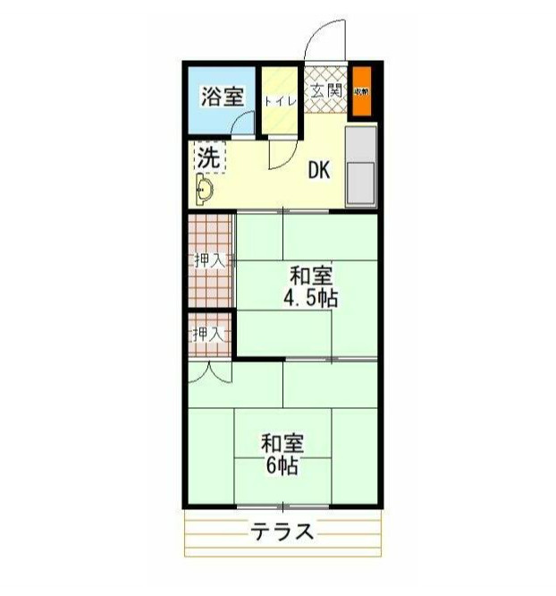 柿生コーポの間取り