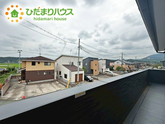 いわき市平赤井比良3丁目　新築戸建のバルコニー|広々としたバルコニー。お洗濯物もぜーんぶ干せちゃいます！！