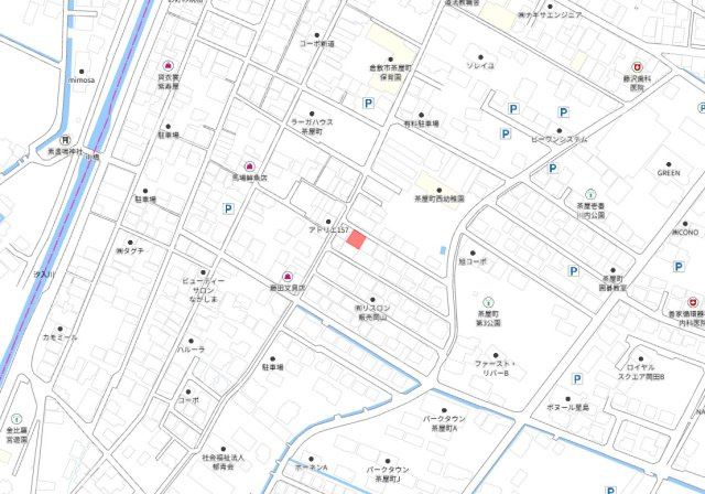 倉敷市茶屋町　新築戸建ての地図