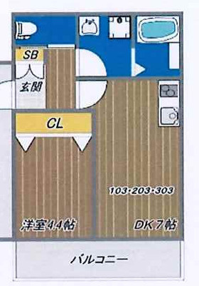 神戸市兵庫区会下山町２丁目の一棟アパートの間取り