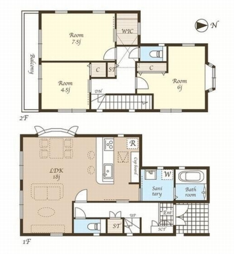 【間取り】 | 【仲介手数料０円】海老名市大谷南4丁目　中古一戸建て | 海老名市大谷南4丁目　中古一戸建て