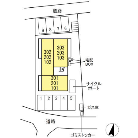 グレンディールⅡの区画図