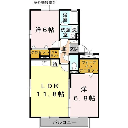 【間取り】 | オークス玉瀬Ⅱ