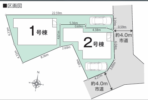 八王子市万町第１期の区画図