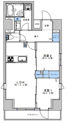 リヴシティ日暮里の間取り