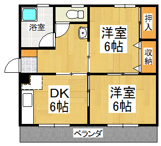 ガーベラマンション田主丸の間取り