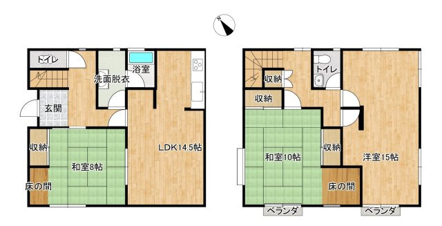 栃木市今泉町1丁目　中古戸建の間取り