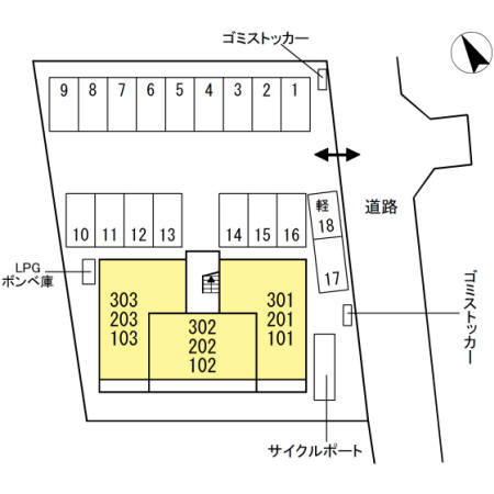 ボナール黒石の区画図