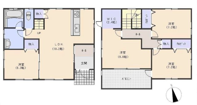 【中古戸建】伊勢崎市境下武士の間取り|■間取り図｜敷地面積：231.12（約69.91坪）　建物面積：119.00（約35.99坪）