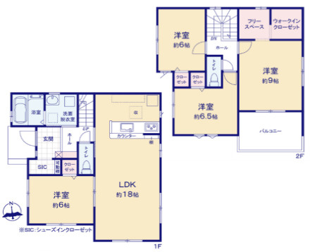 鴻巣市北新宿　3期4号棟　中古戸建の間取り