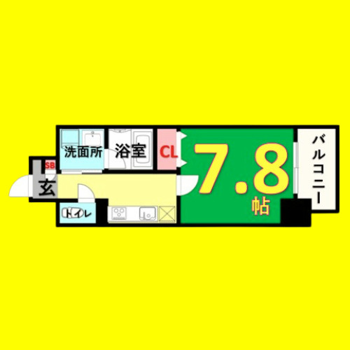 ルシェル大曽根　名古屋市賃貸　仲介手数料無料の間取り