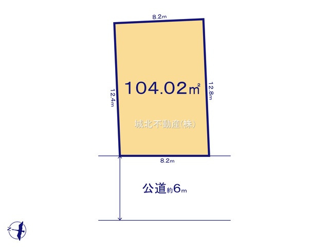 練馬区西大泉4丁目 全10区画 9区画の土地図|前面道路約6.0ｍ道路に面する整形地