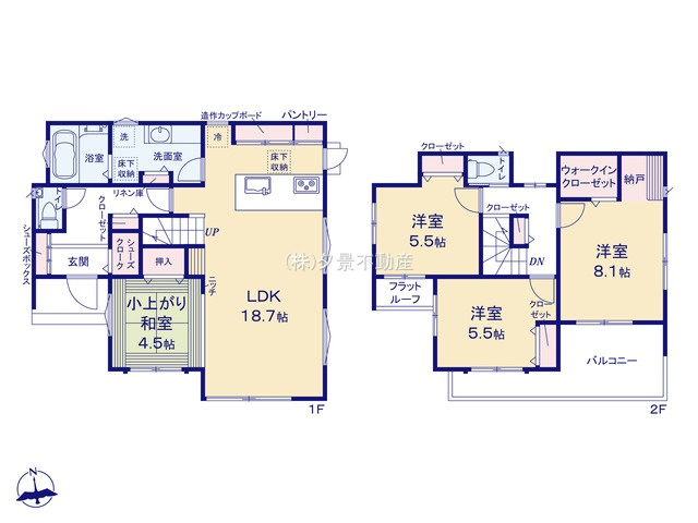 《仲介手数料無料》朝霞市岡３丁目22-22新築一戸建てフェリシティの間取り