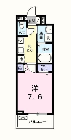 福生市大字福生のアパートの間取り