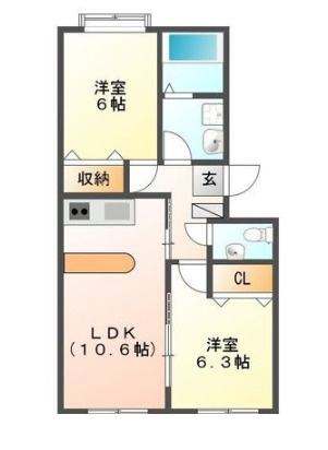 WEST COURT N棟の間取り