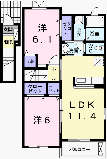 ハマナスⅡの間取り