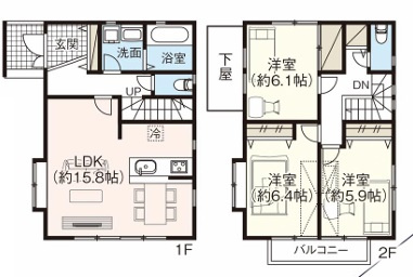 【間取り】 | 陽の光をたっぷりと浴びながら気持ち良く生活が出来ます。夢のマイホーム、夢ではなく実現出来ます！見学・ご相談等、お気軽にご連絡下さい。
