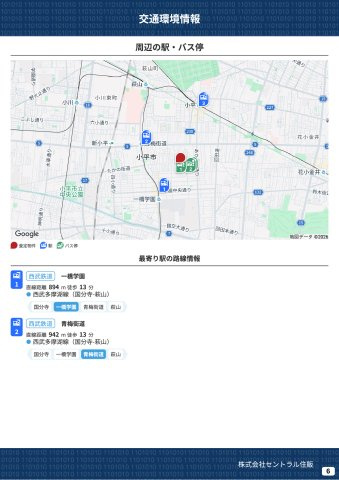 【Livele Garden.S】小平市学園東町第１期の周辺|本物件の生活に必要な施設を地図上に一覧にしました。徒歩10分以内程度の近隣施設です。