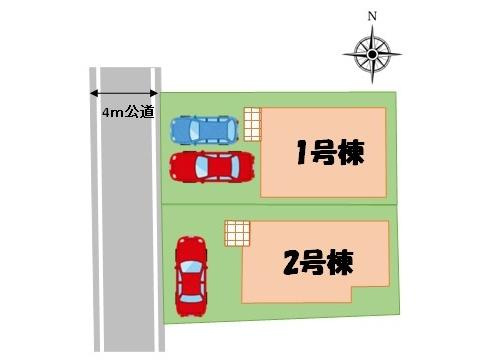 【Livele Garden.S】小平市学園東町第１期の区画図|前面道路は住人以外の車の進入も少なく、
小さなお子様がいらっしゃるご家庭でも安心です