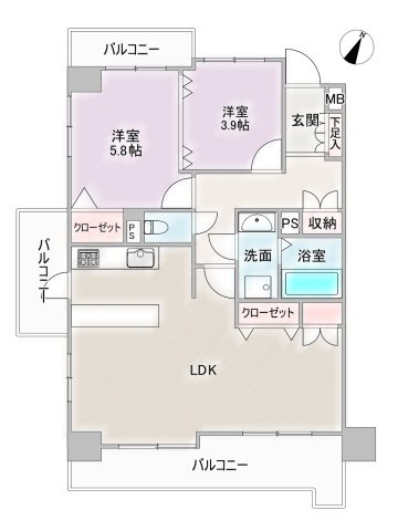 ライオンズマンション正徳町A棟の間取り