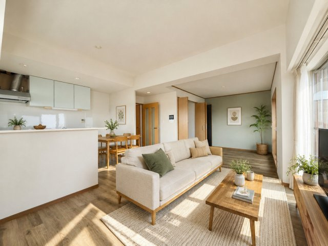 ライオンズマンション正徳町A棟の居間・リビング|家具設置イメージ