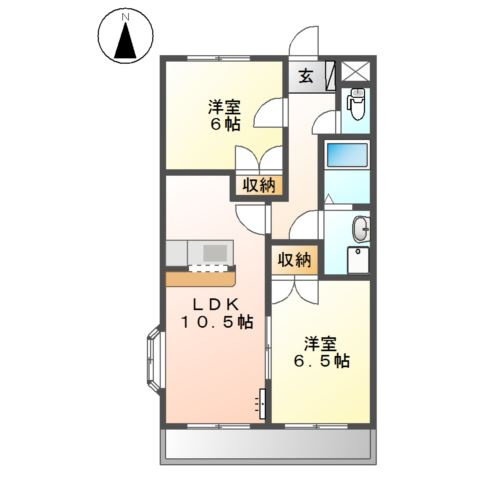 グリーンハイム松橋Ⅱの間取り