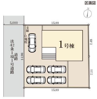【LiveleGarden】宇都宮市西川田南 第8 限定1邸の区画図|〇限定1邸！お気軽にお問い合わせください♪