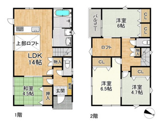 【間取り】 | 武岡4丁目　新築戸建　A