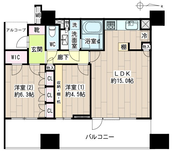 【間取り】 | クレッセント萩中