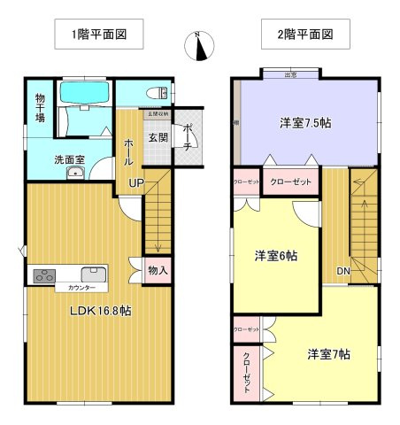 米子市陰田町　中古住宅の間取り