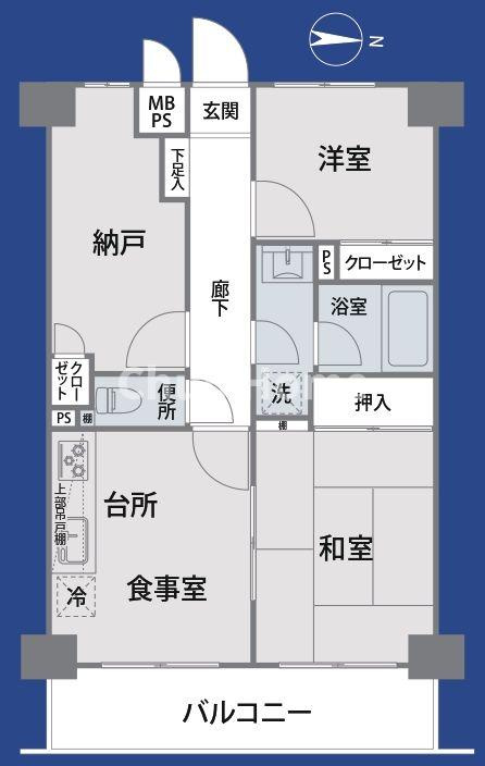 アーバンヒルズ北綾瀬第2の間取り|ハウスクリーニング。空室ですのでいつでも内覧が可能です。