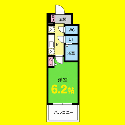 メイクスアート黒川　名古屋市賃貸　仲介手数料無料の間取り